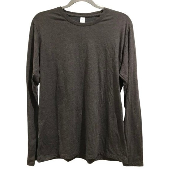 Women's XXL T-Shirt Long Sleeve Pimatee Crew neck Cotton/Polyester Gray - Picture 1 of 3